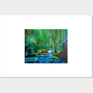 Hidden Home on Monet's Pond Posters and Art